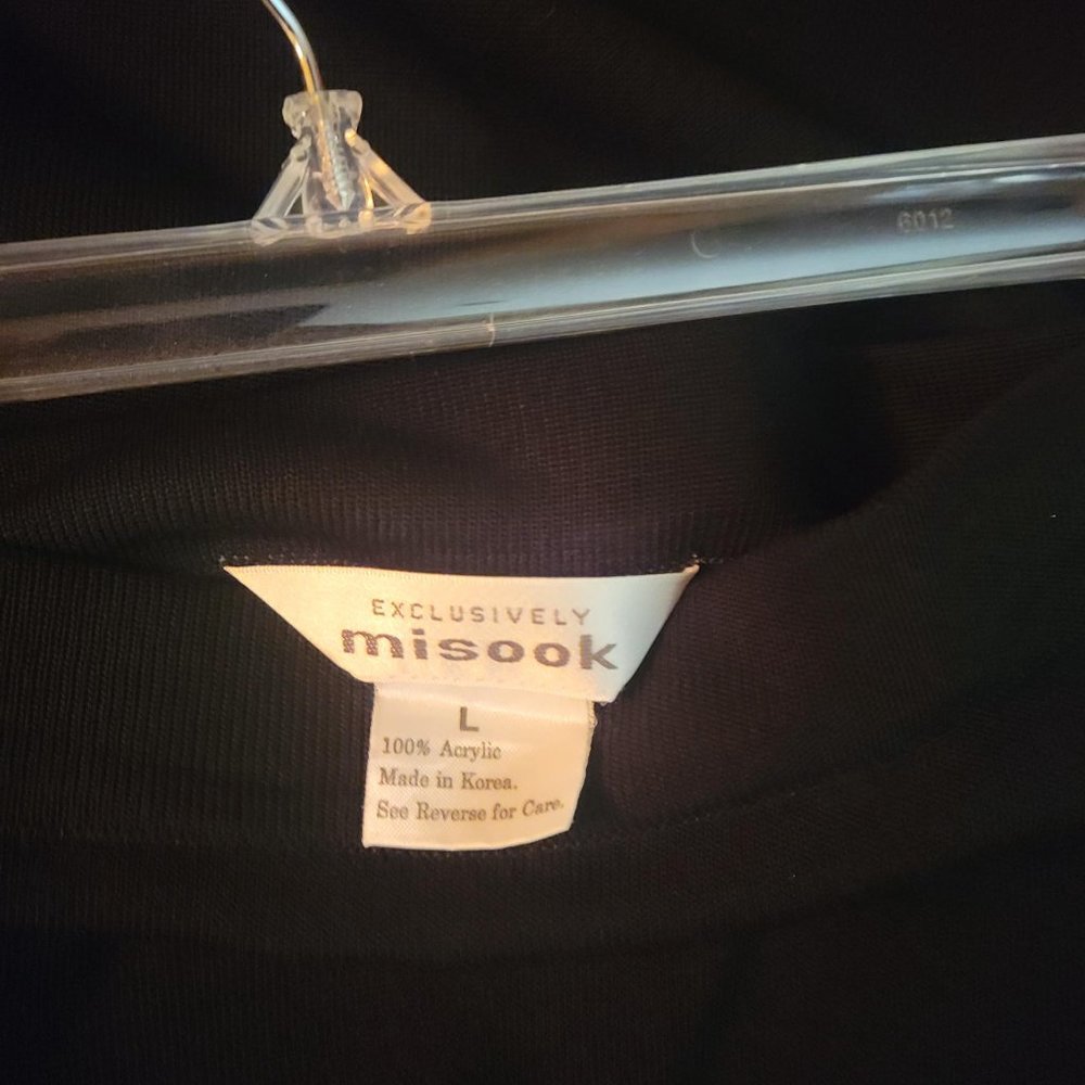 Black Misook Knit Long Pencil Skirt--Size L--$35 - Picture 2 of 2